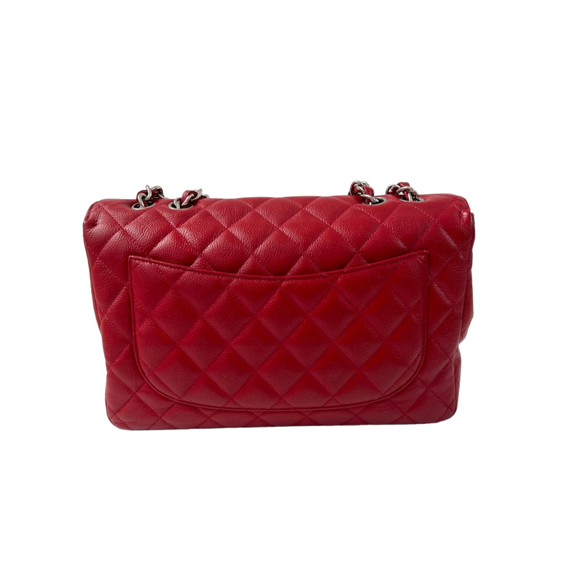 Single Flap Jumbo Caviar Red SHW