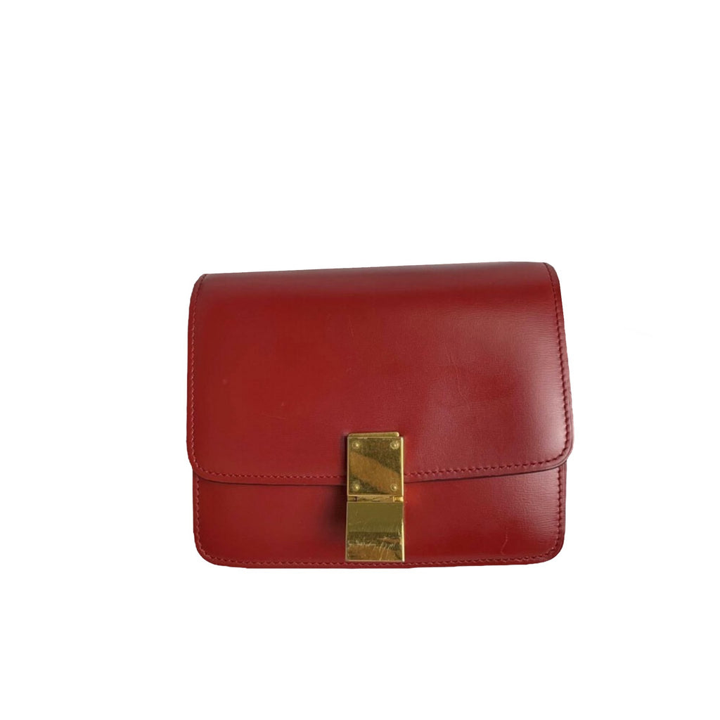 Classic Box Mini Smooth Calfskin Red GHW