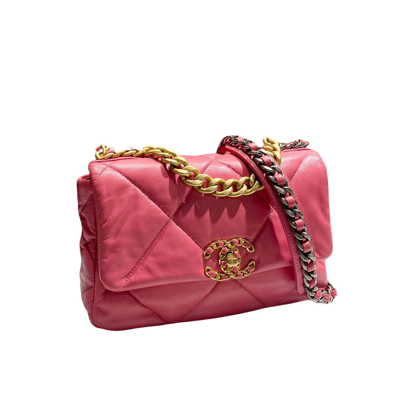 Chanel 19 Lambskin Pink Mixed Hardware