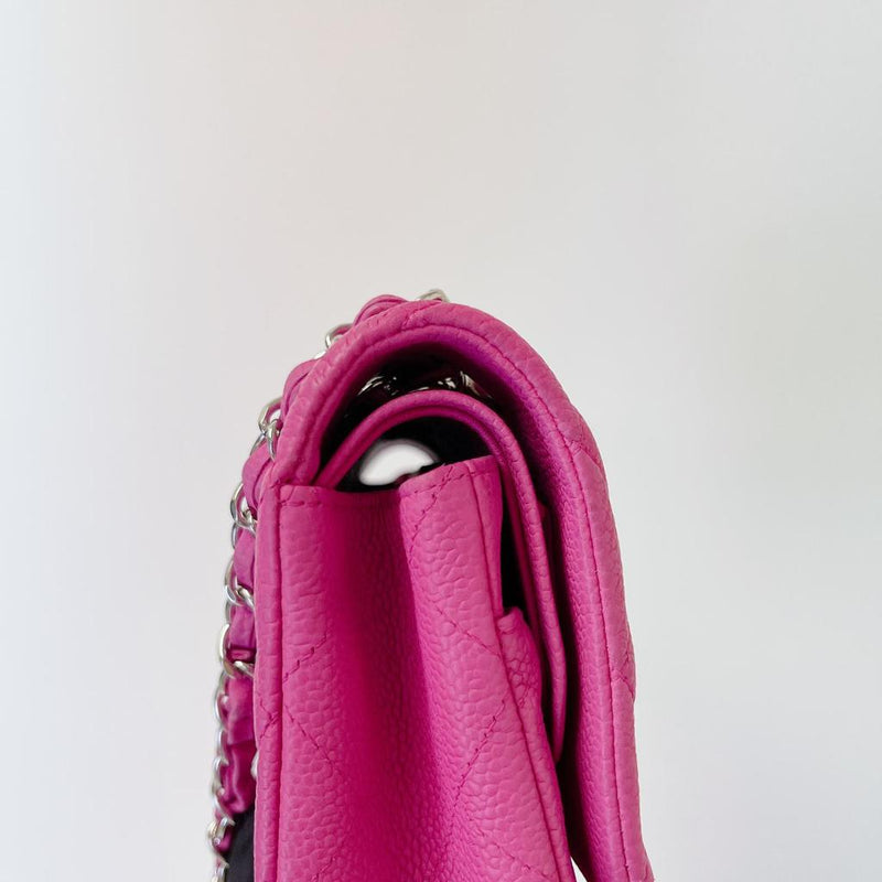 Classic Double Flap Matte Caviar Medium Pink SHW