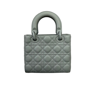 Cannage Lambskin Small Lady Dior Small Grey