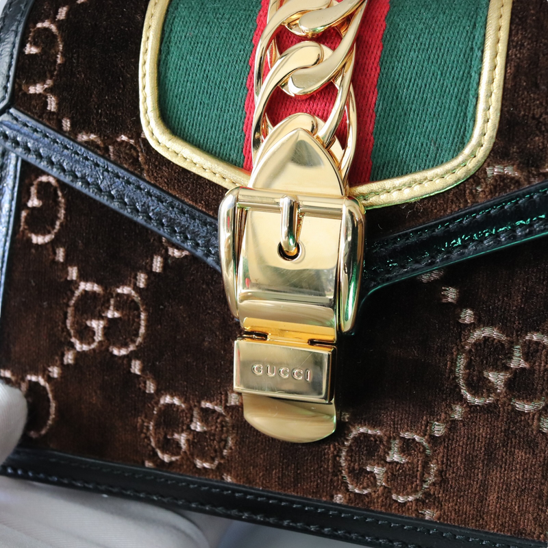 Gucci sylvie top mini velvet