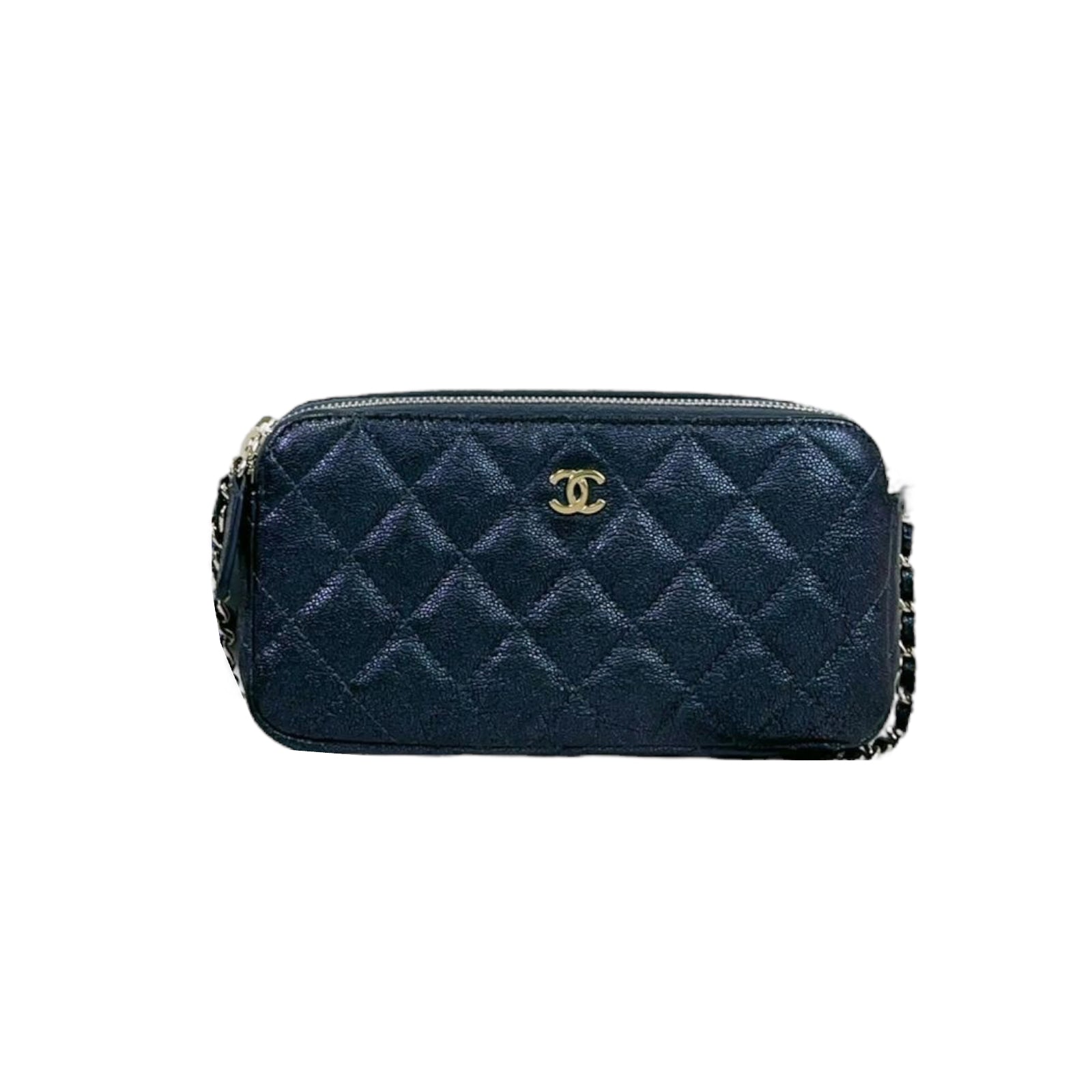 Double Zip WOC Iridescent Black