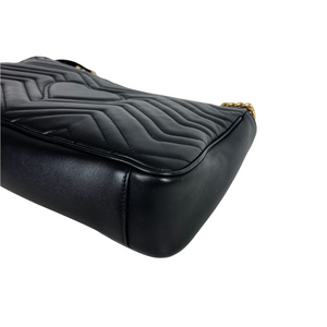 GG Marmont Black Calfskin Medium GHW