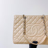 Grand Shopping Tote GST Beige SHW