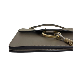 Faye Crossbody Small Leather Grey GHW