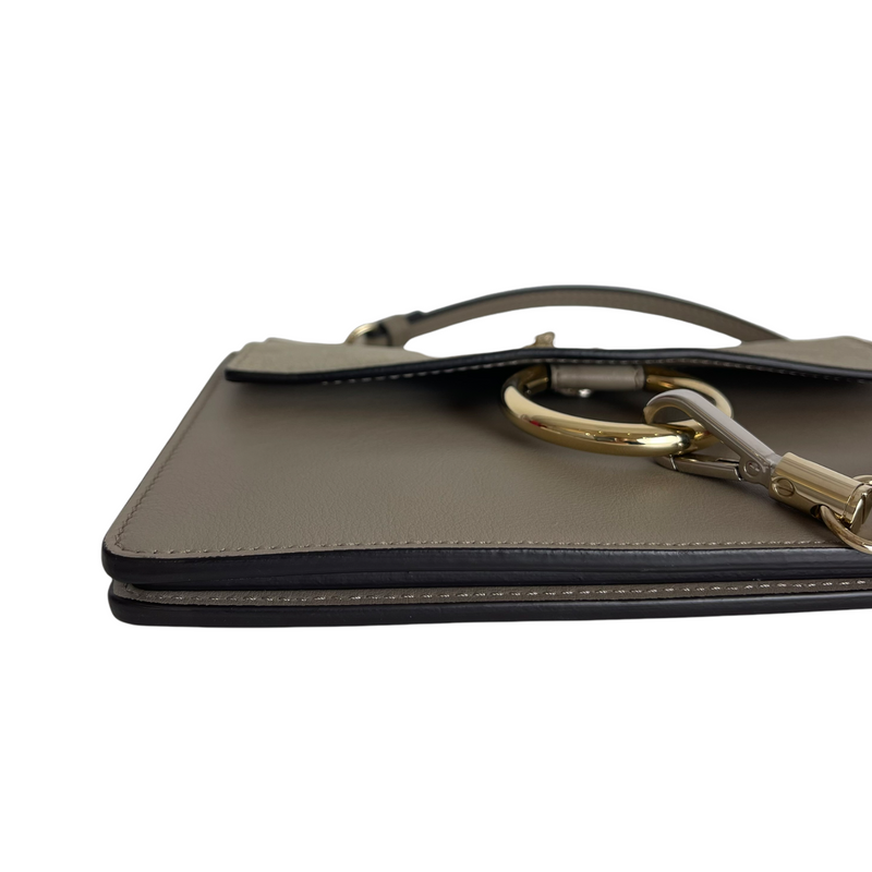 Faye Crossbody Small Leather Grey GHW