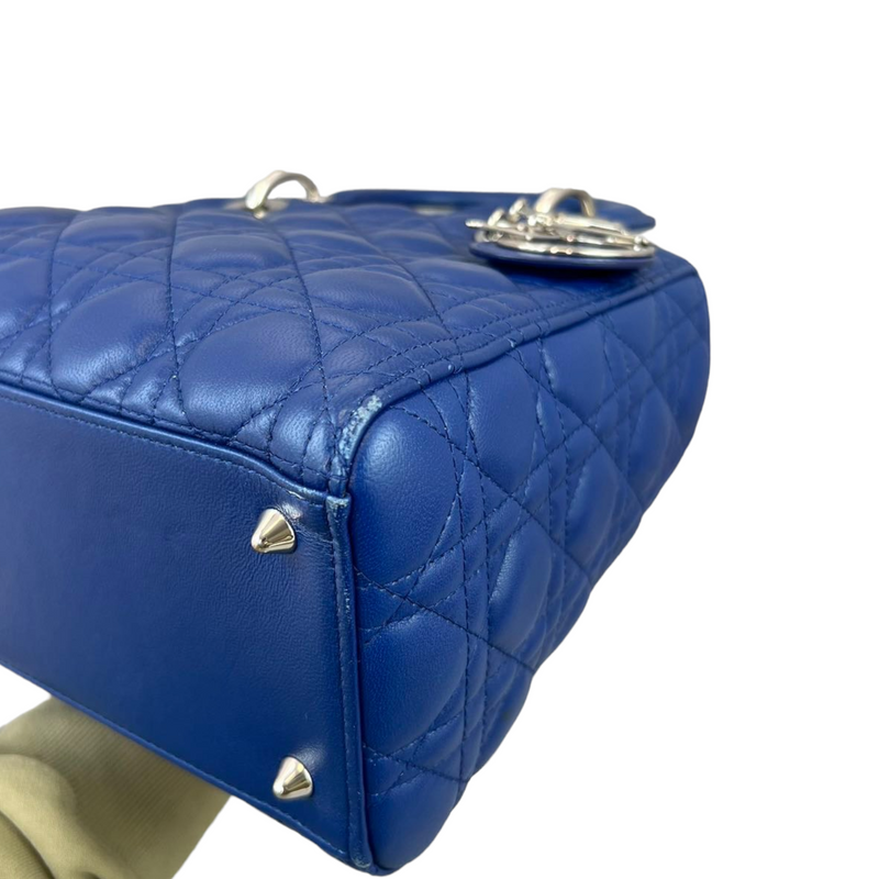 Lady Dior Medium Blue Lambskin SHW
