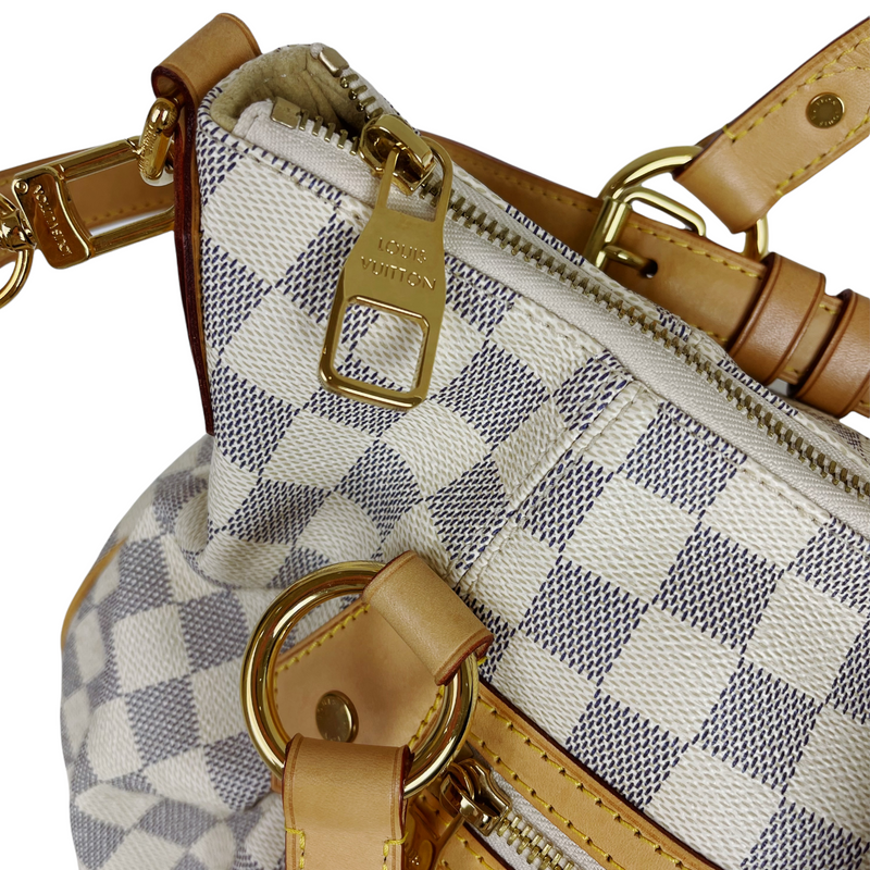 LOUIS VUITTON Evora MM Damier Azur Tote Shoulder Bag