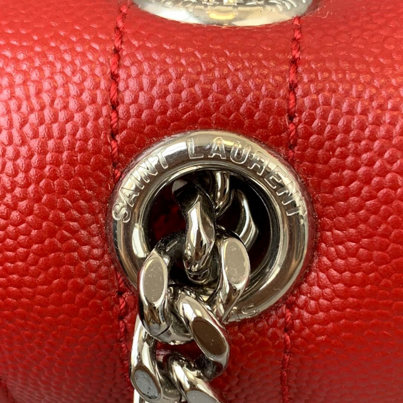 Medium Envelope Grain de Poudre Red GHW