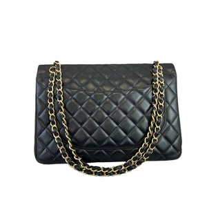 Double Flap Maxi Lambskin Black GHW