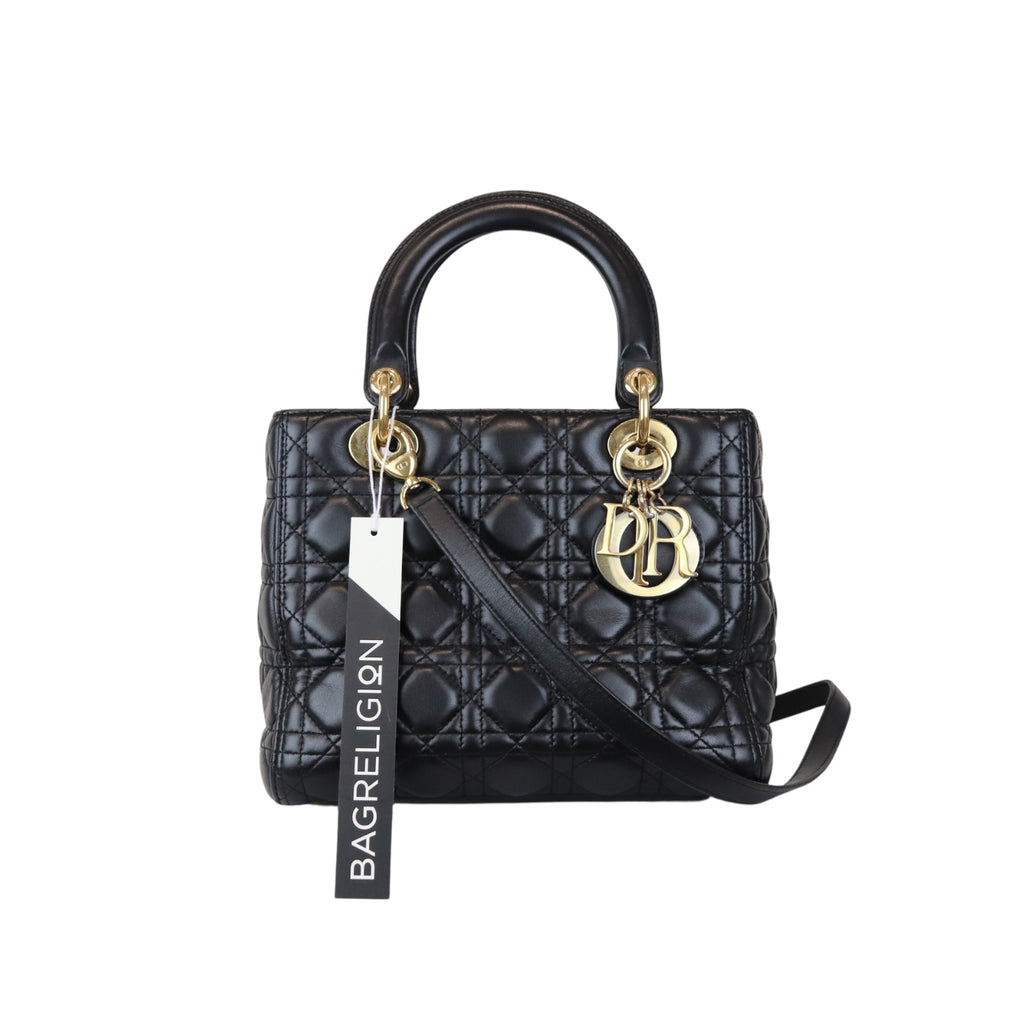 Lady Dior Medium Black GHW