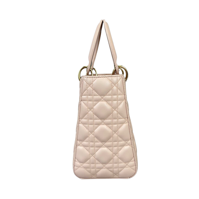 Cannage Lady Dior Medium Light Pink GHW