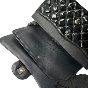 Double Flap Jumbo Patent Black SHW
