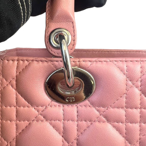 Lambskin Lady Dior Medium Powder Pink SHW