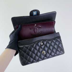 Classic Double Flap Medium Caviar Black SHW