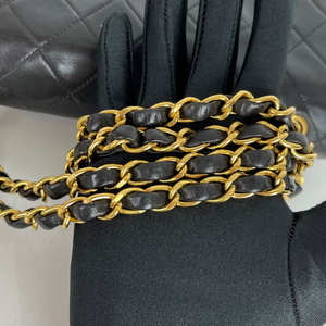 Vintage Classic Double Flap Lambskin Small Black GHW