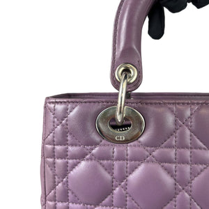 Medium Lady Dior Lambskin Purple SHW