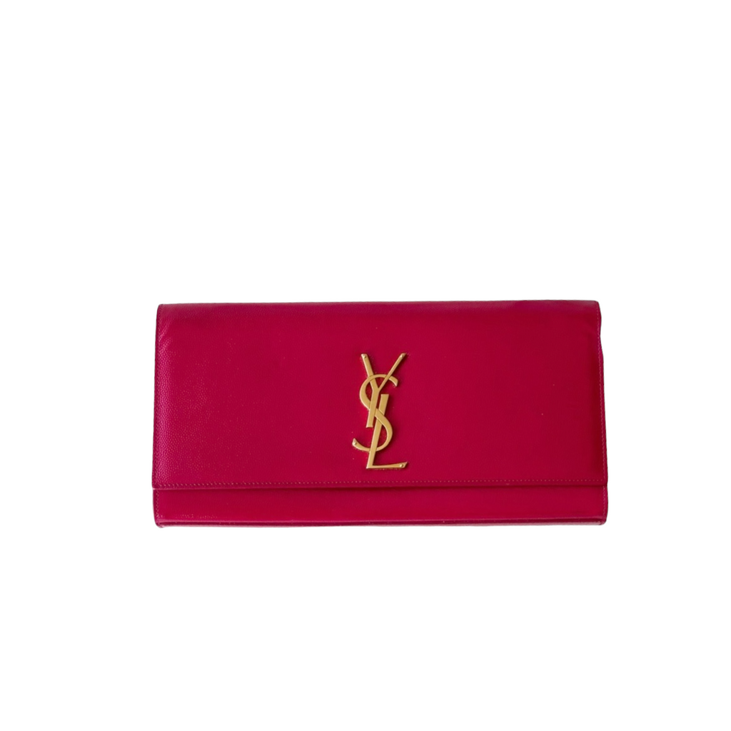 Monogram Cassandre Clutch Leather Hot Pink GHW