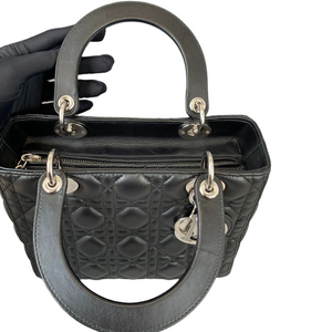 Lambskin Medium Lady Dior Black SHW