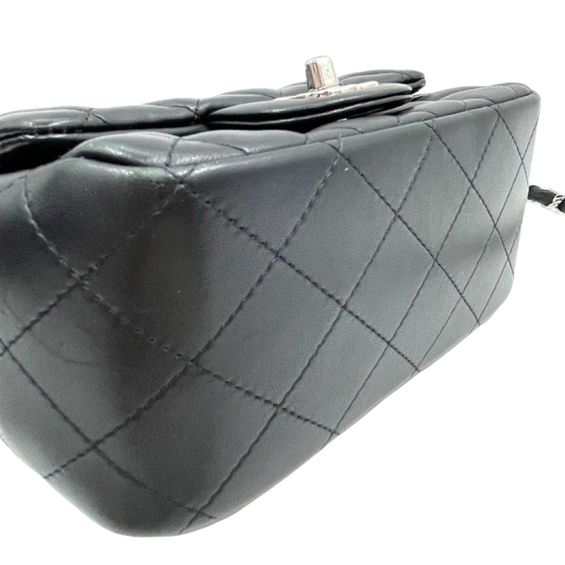 Classic Flap Square Mini Lambskin Black SHW
