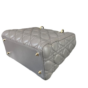 Lady Dior Medium Lambskin Grey GHW