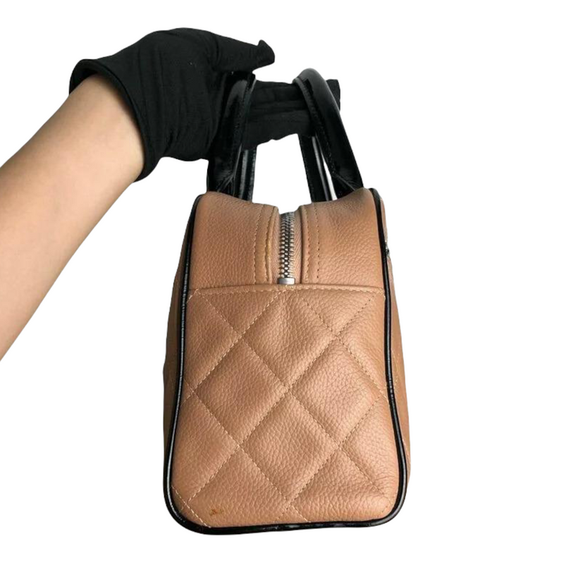Vintage Bowling Bag Caviar Leather Brown