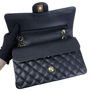 Classic Flap Medium Caviar Black GHW