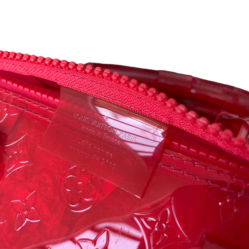 Keepall Clear SS19 Virgil Abloh Bandouliere 50 Red PVC