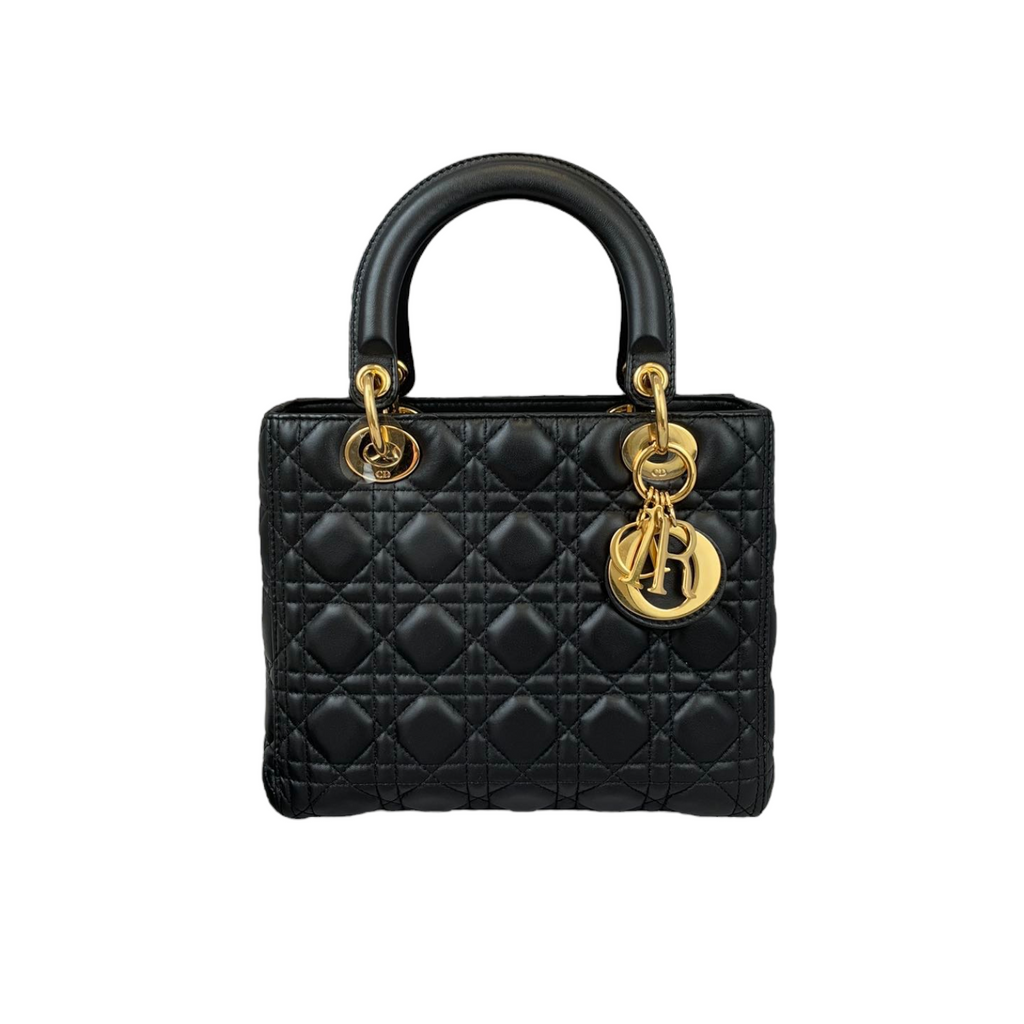 Lady Dior Medium Black GHW