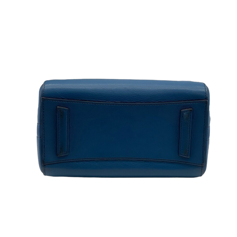 Mini Antigona Calfskin Blue SHW