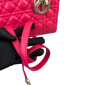 Lady Dior Lambskin Medium Pink GHW