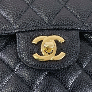 Classic Flap Medium Caviar Black GHW