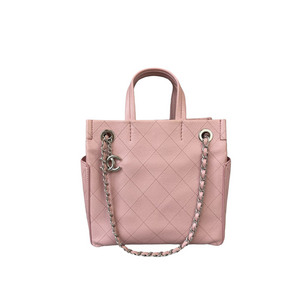 CC Pocket Tote Caviar Small Pink SHW