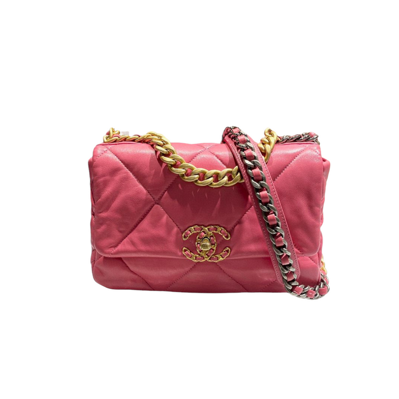 Chanel 19 Lambskin Pink Mixed Hardware