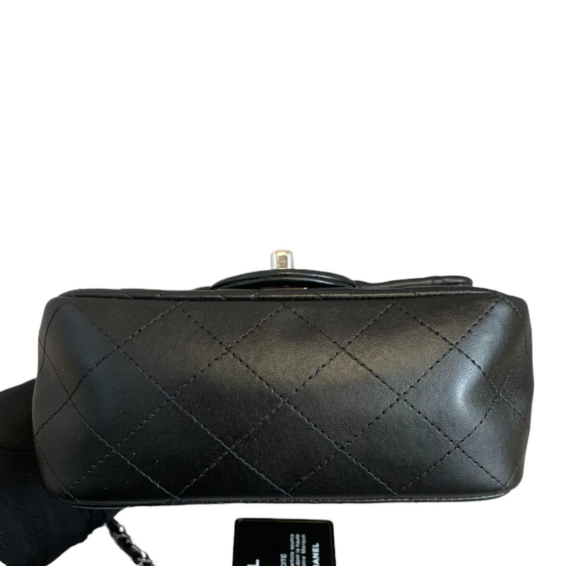 Classic Flap Square Mini Lambskin Black SHW