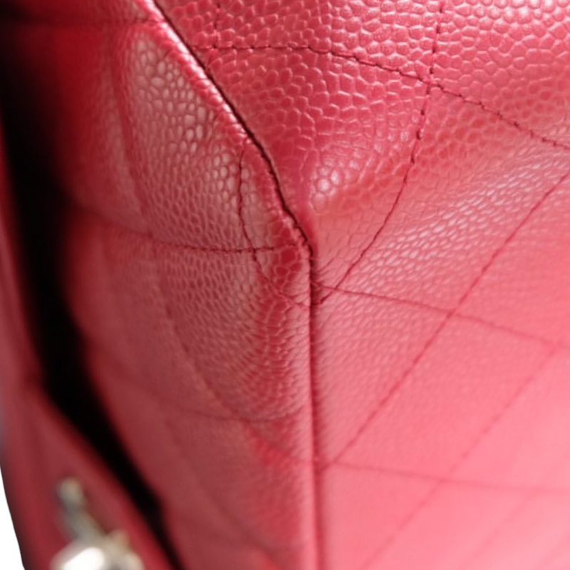 Single Flap Jumbo Caviar Red SHW