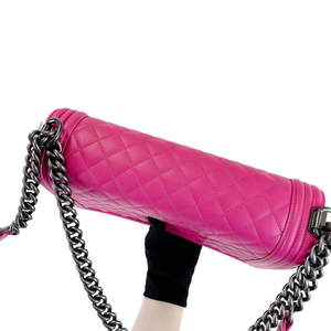 Boy Bag New Medium Lambskin Pink GHW