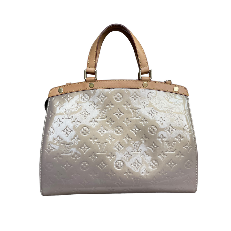 Louis Vuitton Beige Poudre Monogram Vernis Brea MM Bag