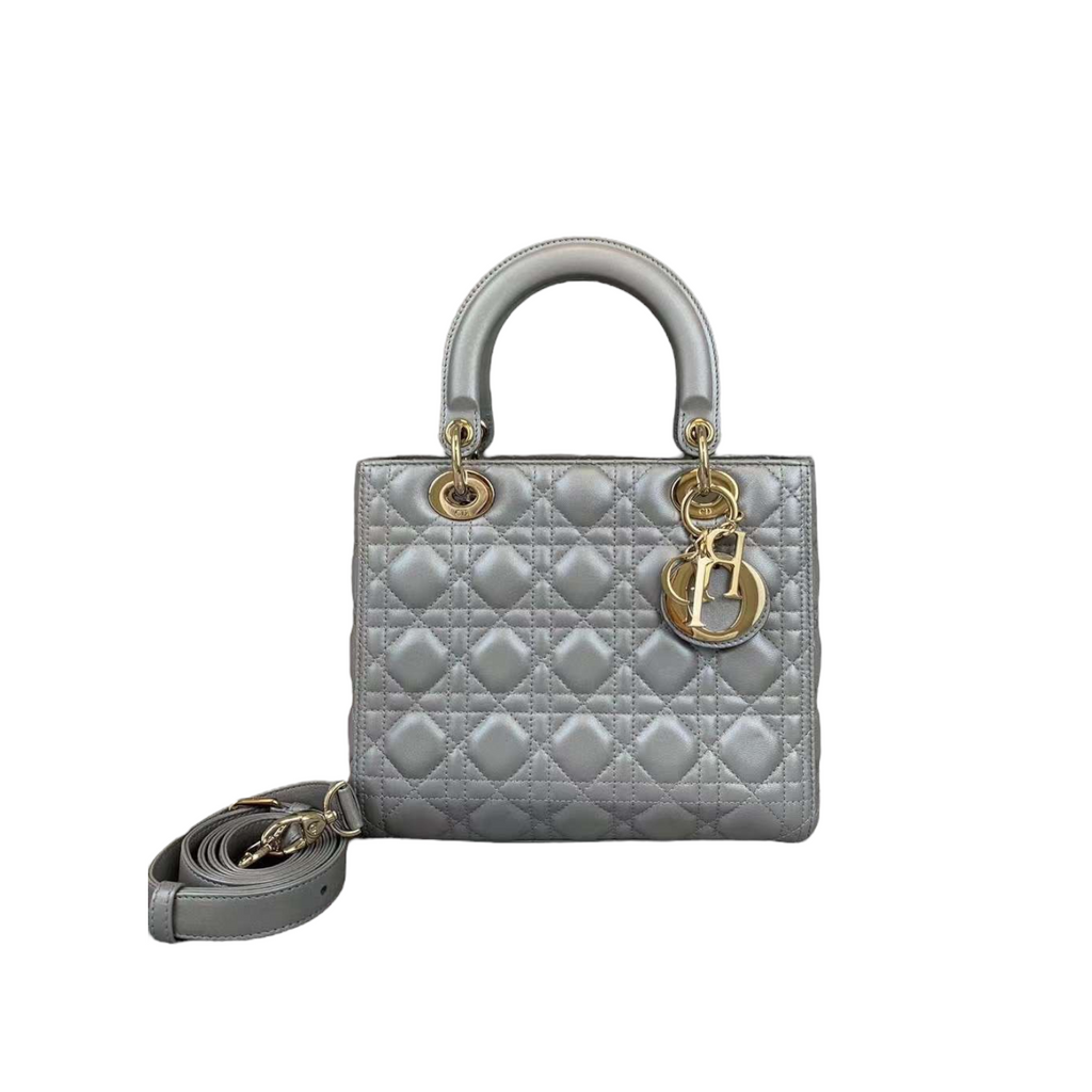 Lady Dior Medium Grey GHW