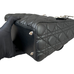 Lambskin Medium Lady Dior Black SHW