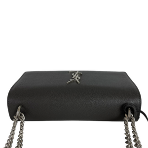 Sunset Grained Leather Small Dark Grey SHW