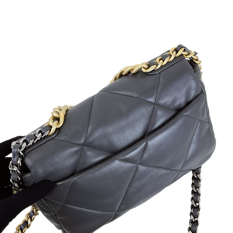 19 Lambskin Dark Grey Small 21B Mixed Hardware