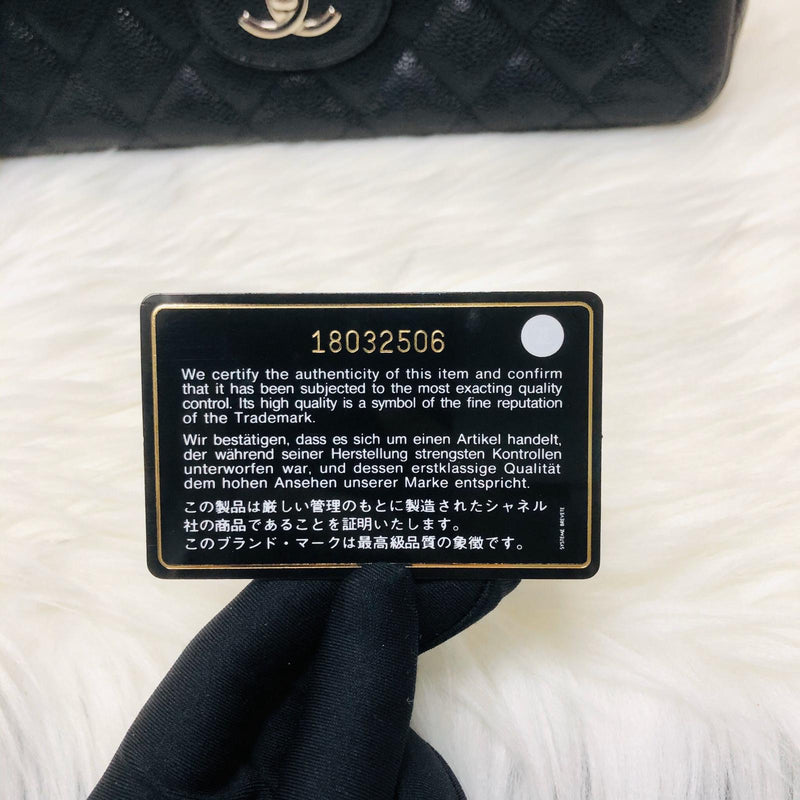 Classic Double Flap Jumbo Bag in Black Caviar with SHW