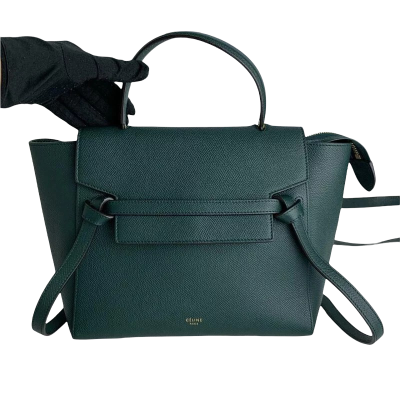Celine micro sales belt bag green