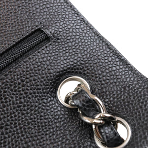Classic Double Flap Jumbo Black Caviar SHW