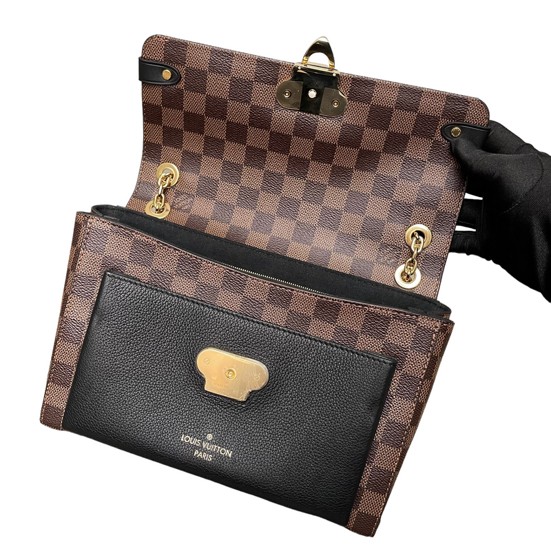 LOUIS VUITTON Vavin PM Damier Ebene Shoulder Bag Brown