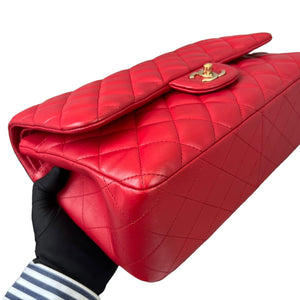 Chanel Double Flap Jumbo Lambskin Red GHW