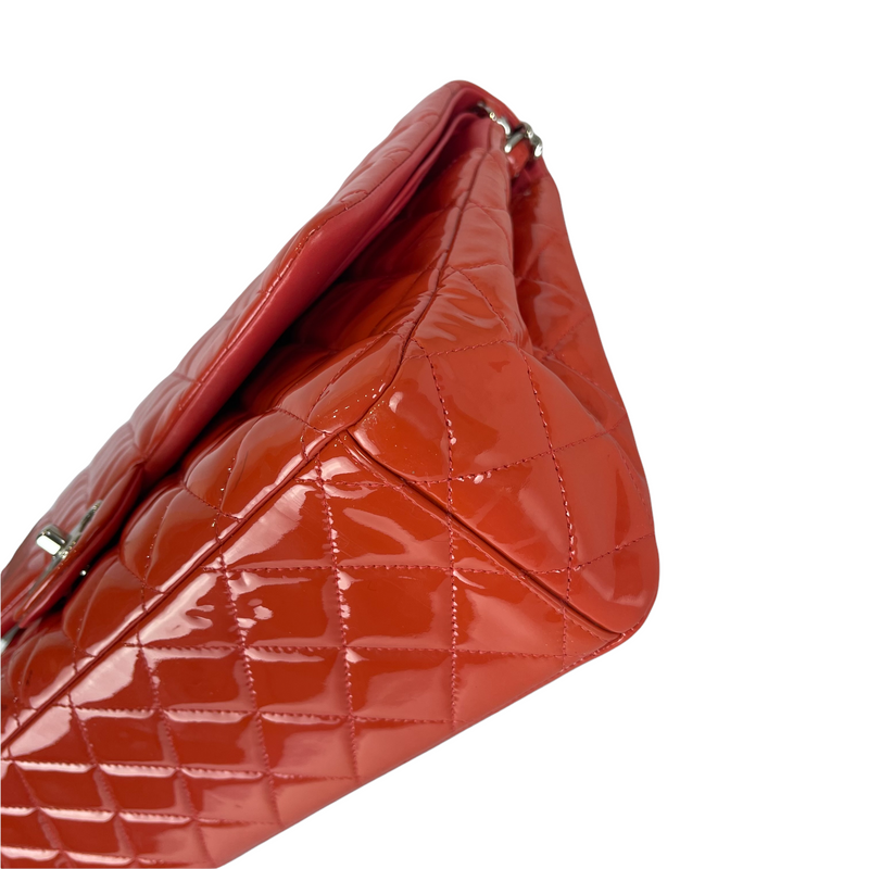 Double Flap Maxi Patent Coral SHW