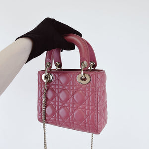 Mini Lady Dior Lambskin Rose Pink SHW